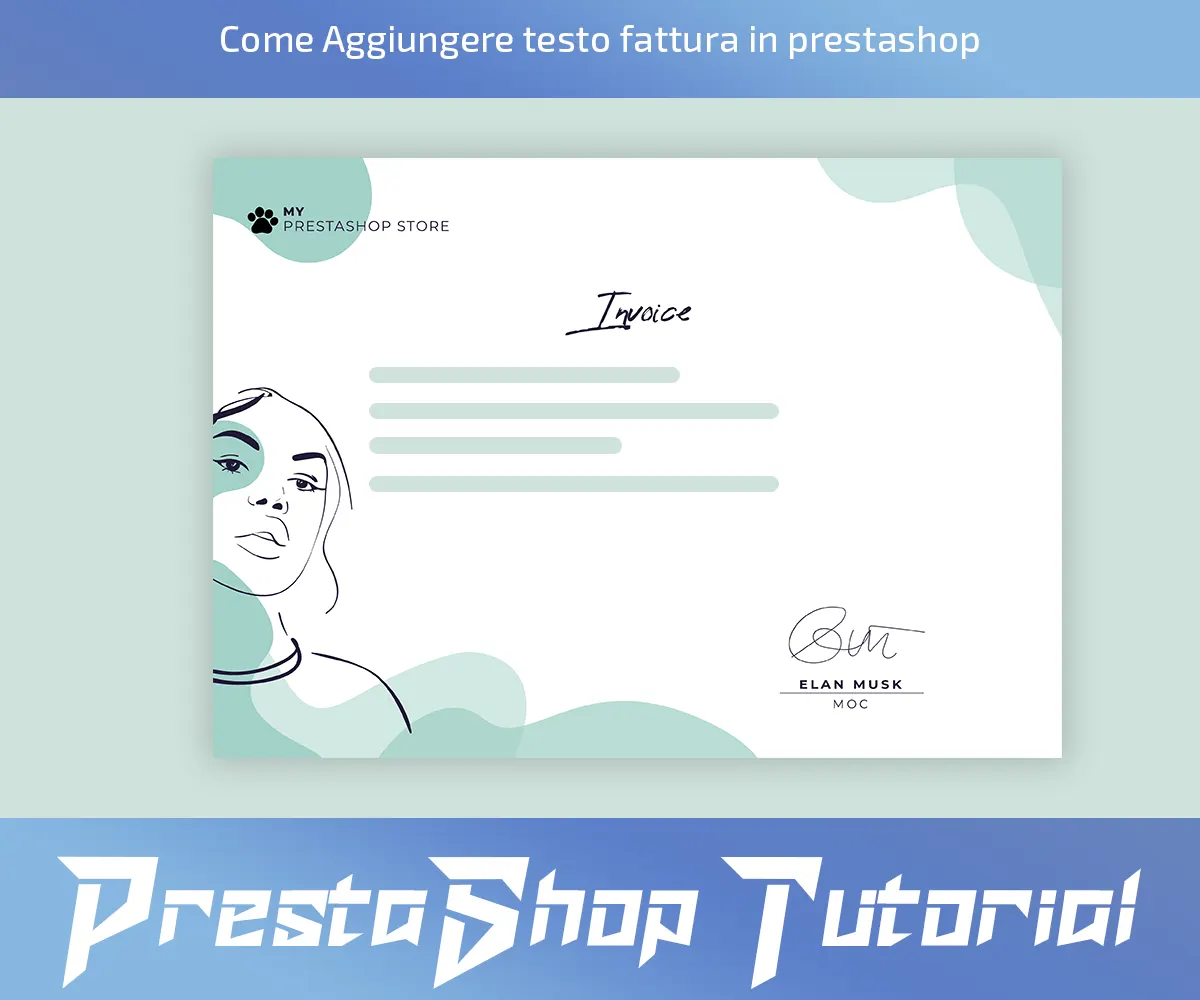 Come aggiungere testo alla fattura prestashop