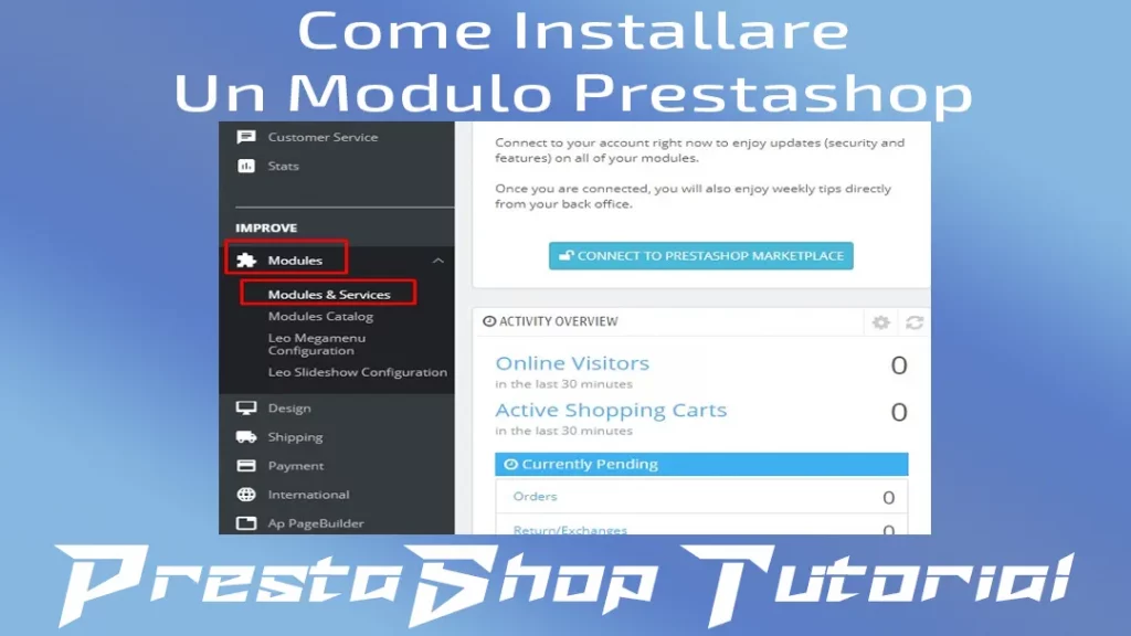 COME INSTALLARE UN MODULO PRESTASHOP