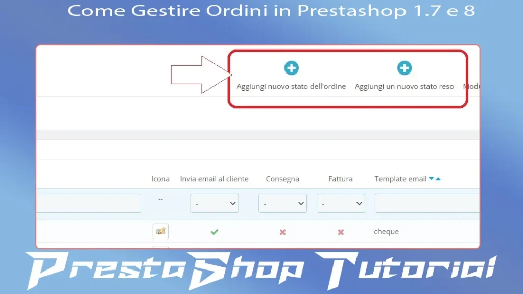 Come Gestire Ordini in Prestashop